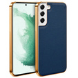Obal na mobil pre Samsung Galaxy S22+ Plus, Cowhide Leather, modré