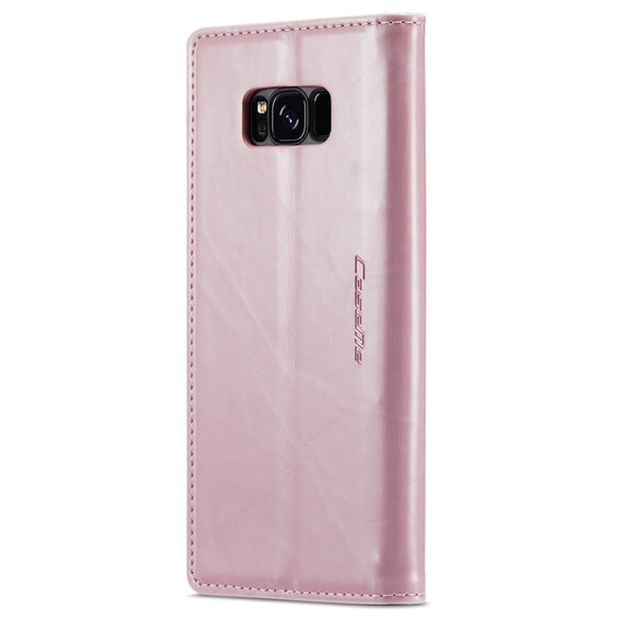 CASEME flipové puzdro pre Samsung Galaxy S8, Waxy Textured, ružové