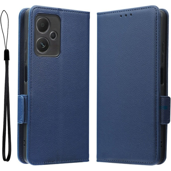 Klapkové puzdro pre Xiaomi Redmi Note 12 5G / POCO X5 5G, Wallet Litchi Magnet, tmavomodré