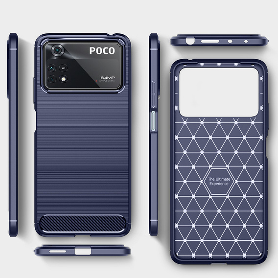 Obal na mobil pre Xiaomi Poco X4 Pro 5G, Carbon, modré