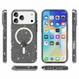 Puzdro pre iPhone 17 Pro, pre MagSafe, trblietavé - priesvitné čierne