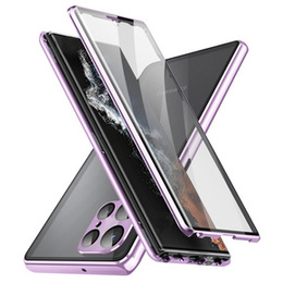 Puzdro pre Samsung Galaxy S21 Ultra, Magnetic Dual Glass, fialové