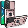 Obal na mobil pre Samsung Galaxy S22 5G, CamShield Slide, ružové rose gold