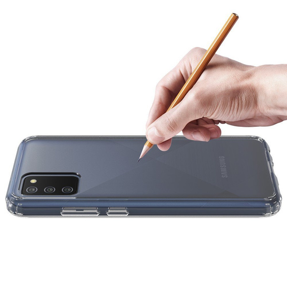 Obal na mobil pre Samsung Galaxy A02s, Fusion Hybrid, priehľadné