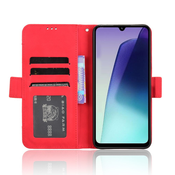 Klapkové puzdro pre Xiaomi Redmi 14C / Xiaomi Poco C75, Card Slot, červené