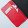 Klapkové puzdro pre Motorola Moto G54 5G, Crazy Horse Wallet, červené