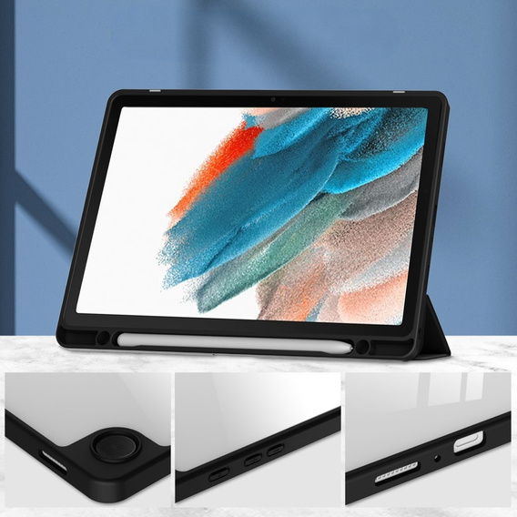 Puzdro pre Samsung Galaxy Tab A9+, Smartcase Hybrid, so slotom na stylus, čierne