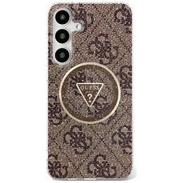 GUESS Magnetic IML Metal Glitter 4G Circle Triangle puzdro pre Samsung Galaxy S25 Ultra