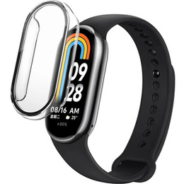 Puzdro 2v1 + tvrdené sklo pre Xiaomi Smart Band 10 / 9 / 8, čierne