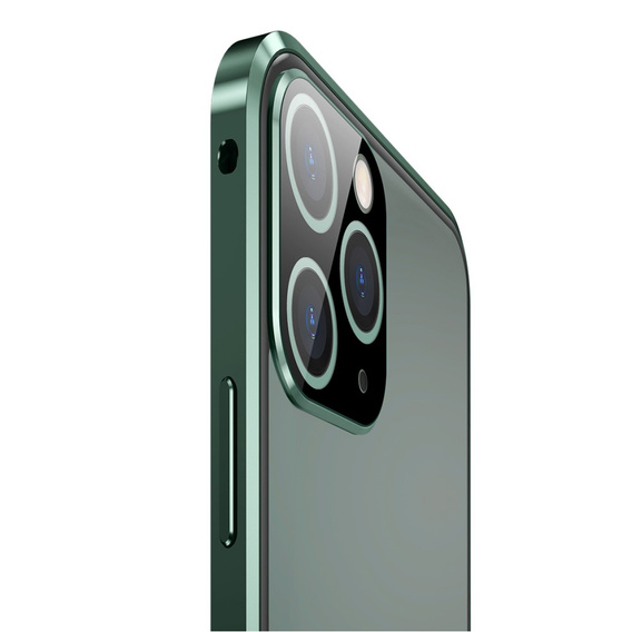 Puzdro pre iPhone 11 Pro, Magnetic Dual Glass, zelený