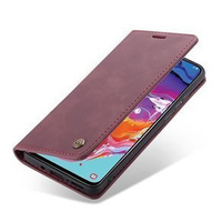 CASEME puzdro pre Samsung Galaxy A70, Leather Wallet Case, bordové