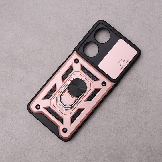 Obal na mobil pre Oppo A98 5G, CamShield Slide, ružové rose gold