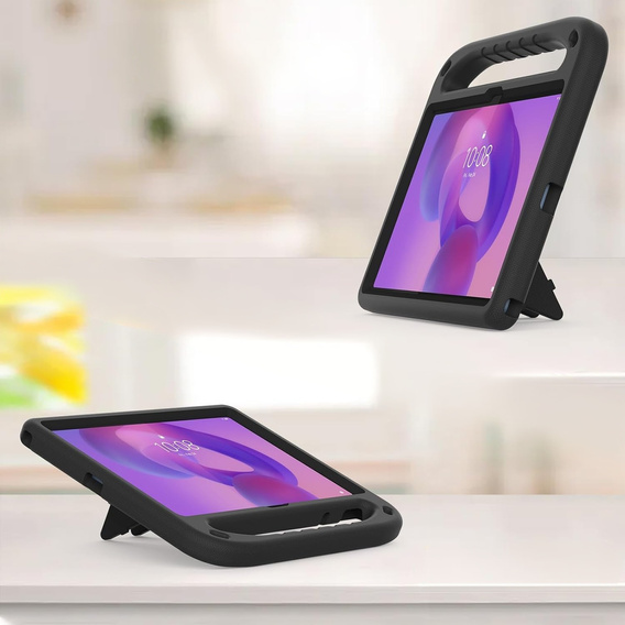 Detské puzdro pre Lenovo Tab M11, detské puzdro s rukoväťou, čierne