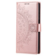 Klapkové puzdro pre Samsung Galaxy A35 5G, Mandala, ružové rose gold