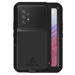 Love Mei Obal na mobil pre Samsung Galaxy A53 5G, armored with glass, čierne