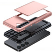 Obal na mobil pre Samsung Galaxy A56 5G, Sliding Card Holder, ružové