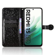 Klapkové puzdro pre Xiaomi Redmi 15 5G / 4G, Wallet Rhombus, čierne