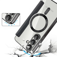 Klapkové puzdro pre Samsung Galaxy S25, RFID Rhombus Wallet MagSafe CamShield, čierne