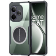 Puzdro pre Realme GT 6 / 6T, s magnetickým štítkom, transparentné / čierne