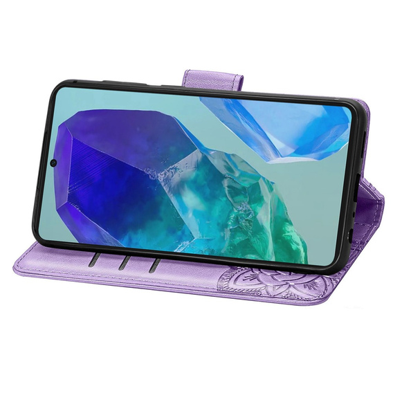 Klapkové puzdro pre Samsung Galaxy A16, Butterfly, fialové