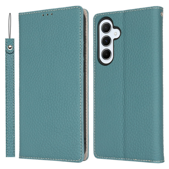 Klapkové puzdro pre Samsung Galaxy S25, Litchi Skin Grain, modré