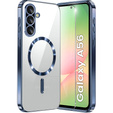 Puzdro pre Samsung Galaxy A56, Electro MagSafe, tmavomodré + sklo na displej