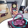 GKK puzdro pre Galaxy Z Flip 5 5G, rohy odolné proti pádu MagSafe, transparentné / fialové