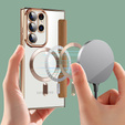 Klapkové puzdro pre Samsung Galaxy S23 Ultra, RFID Wallet MagSafe CamShield, hnedé
