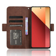 Klapkové puzdro pre Xiaomi Redmi Note 13 Pro 4G / Xiaomi Redmi Note 14S / Xiaomi Poco M6 Pro 4G, Card Slot, hnedé