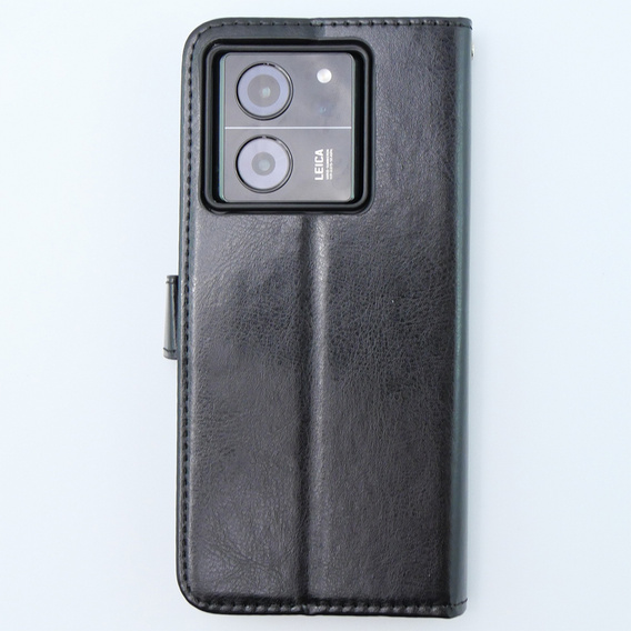 Klapkové puzdro pre Xiaomi 13T / 13T Pro, Crazy Horse Wallet, čierne