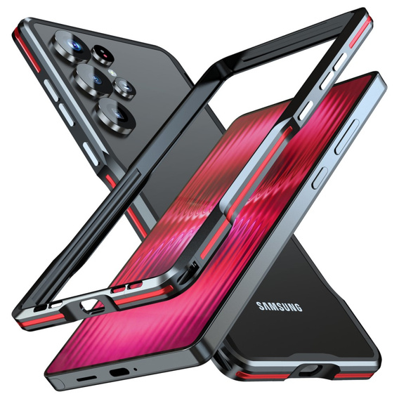 Puzdro LUPHIE pre Samsung Galaxy S25 Ultra, Armor Bumper, čierne