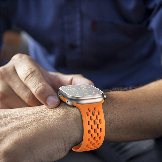 Silikónový remienok pre Apple Watch 1/2/3/4/5/6/7/8/SE/ULTRA 42/44/45/49MM, oranžový