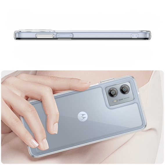 Obal na mobil pre Motorola Moto G53 5G, Fusion Hybrid, priehľadné