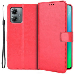Klapkové puzdro pre Motorola Moto G14, Crazy Horse Wallet, červené