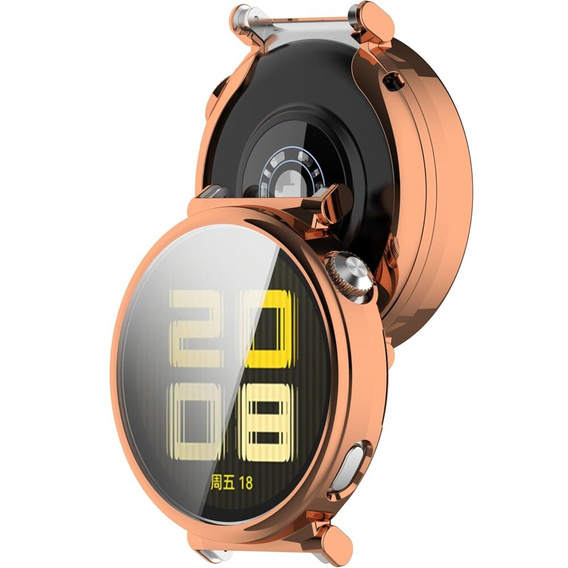 Puzdro 2v1 s ochranou displeja pre Huawei Watch GT 5 41mm, ružové rose gold 