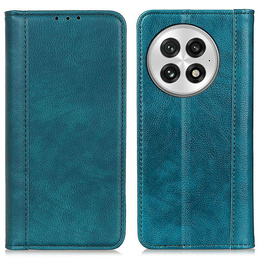 Flipové puzdro pre OnePlus 13, Split Leather, zelený