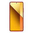 Silikónové puzdro pre Xiaomi Redmi Note 13 5G, s ochranou fotoaparátu, transparentné / červené + tvrdené sklo 9H
