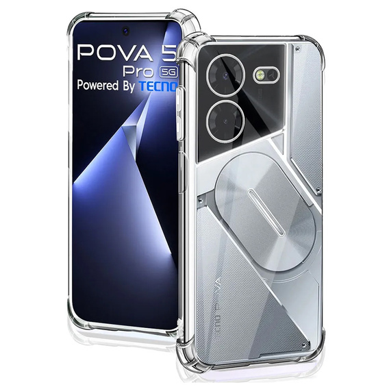 Obal na mobil pre Tecno Pova 5 Pro, Dropproof, priehľadné