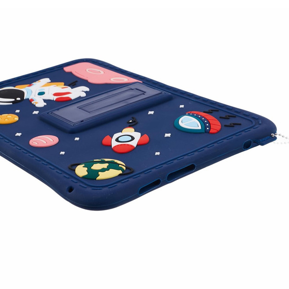 Detské silikónové puzdro pre Samsung Galaxy Tab A9 T220 X110 / X117, obrnené, Astronaut, námornícka modrá