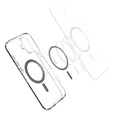 Puzdro MagSafe Spigen pre iPhone 16, Ultra Hybrid, transparentné / čierne + tvrdené sklo 9H
