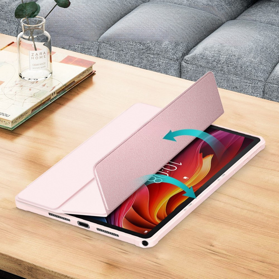 Puzdro pre Lenovo Tab K11 Plus, Smartcase Hybrid, so slotom na stylus, ružové