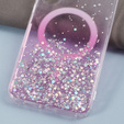 Puzdro pre Samsung Galaxy S24, Glittery, pre MagSafe, ružové