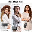 Puzdro CASEME pre Samsung Galaxy S25 FE, RFID Leather Wallet, s popruhom cez rameno, čierne