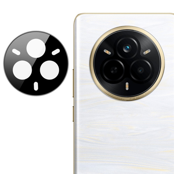 Tvrdené sklo na fotoaparát pre Realme 14 Pro 5G, čierne