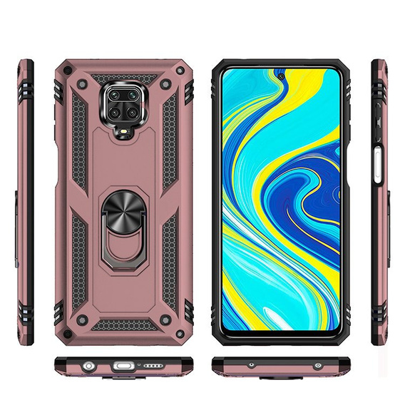 Pancierované obal na mobil pre Xiaomi Redmi Note 9S / 9 Pro, Nox Case Ring, ružové