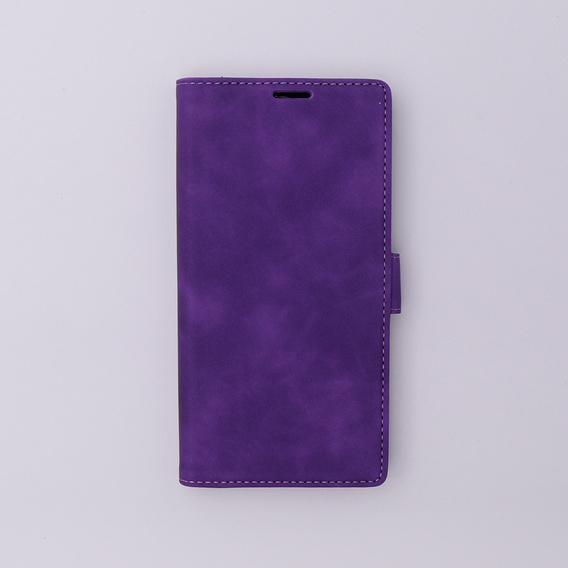 Puzdro pre Samsung Galaxy S24 Ultra, ERBORD Vintage, peňaženka s chlopňou, fialové
