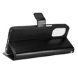 Klapkové puzdro pre Motorola Moto G62 5G, Crazy Horse Wallet, čierne