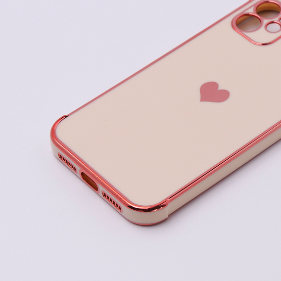 Obal na mobil pre Apple iPhone 11, Electro heart, ružové rose gold