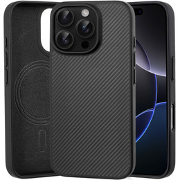 Puzdro pre iPhone 16 Pro, Aramid Fiber Cover, čierne
