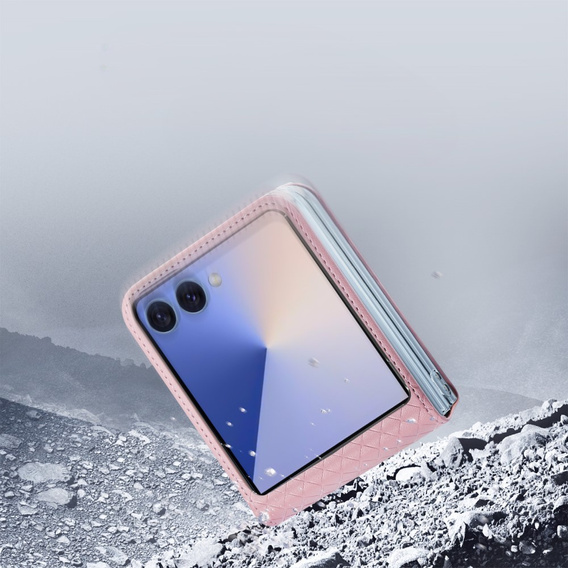 Puzdro Dux Ducis pre Samsung Galaxy Z Flip7 5G, Bril, ružové